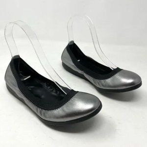 New cole haan gilmore ballet shoes size 6 in armor metallic leather